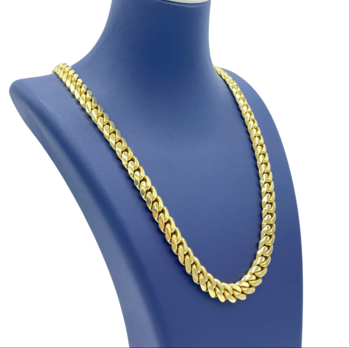 10K Solid Yellow Gold Cuban Link Chains From 6 mm to 9 mm - Image 8