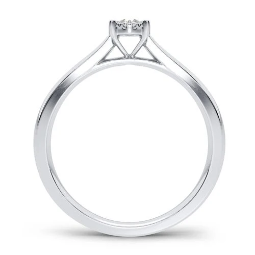 Timeless Token - 14K White Gold 0.10 CT Diamond Solitaire Ring - Image 3