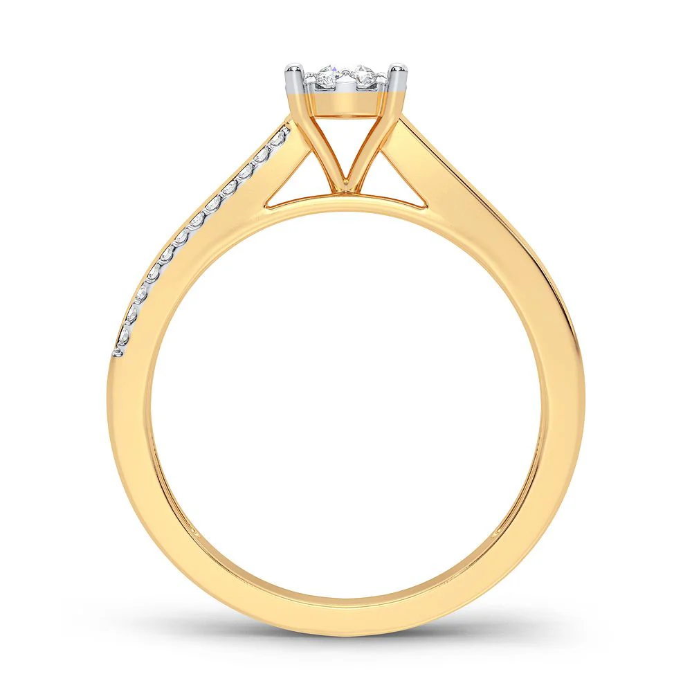 Magnificent 14K Yellow Gold 0.20CT Diamond Ring - Image 3