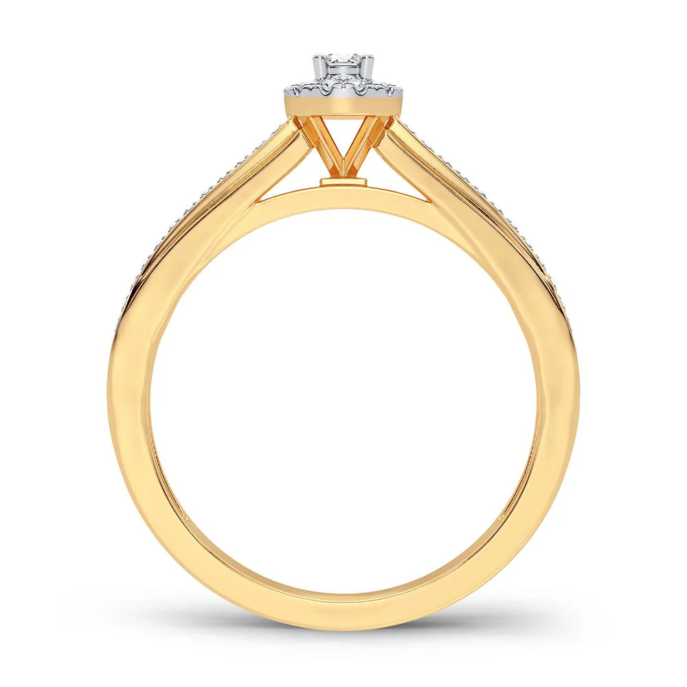 Elegance Redefined: 14K Yellow Gold Diamond Ring - Image 3
