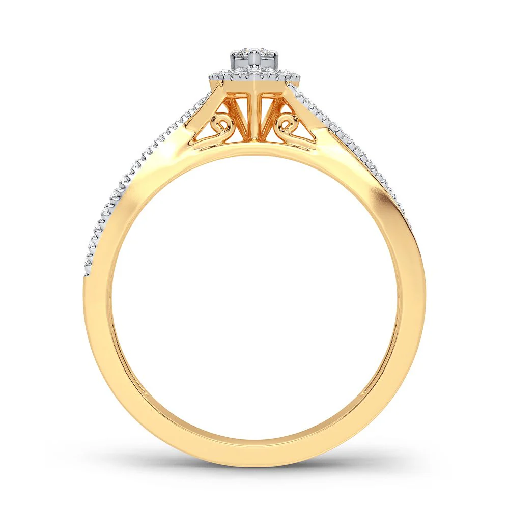 14K 0.20CT Diamond Ring - Image 3