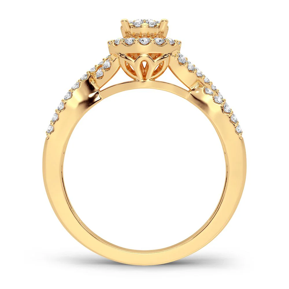Celestial Spark - 14K 0.38 CT Diamond Engagement Ring - Image 3
