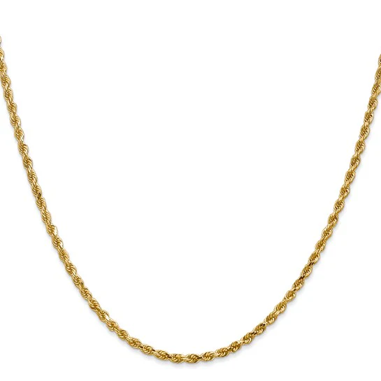 14K Solid Yellow Gold Rope Link Chain - Image 7