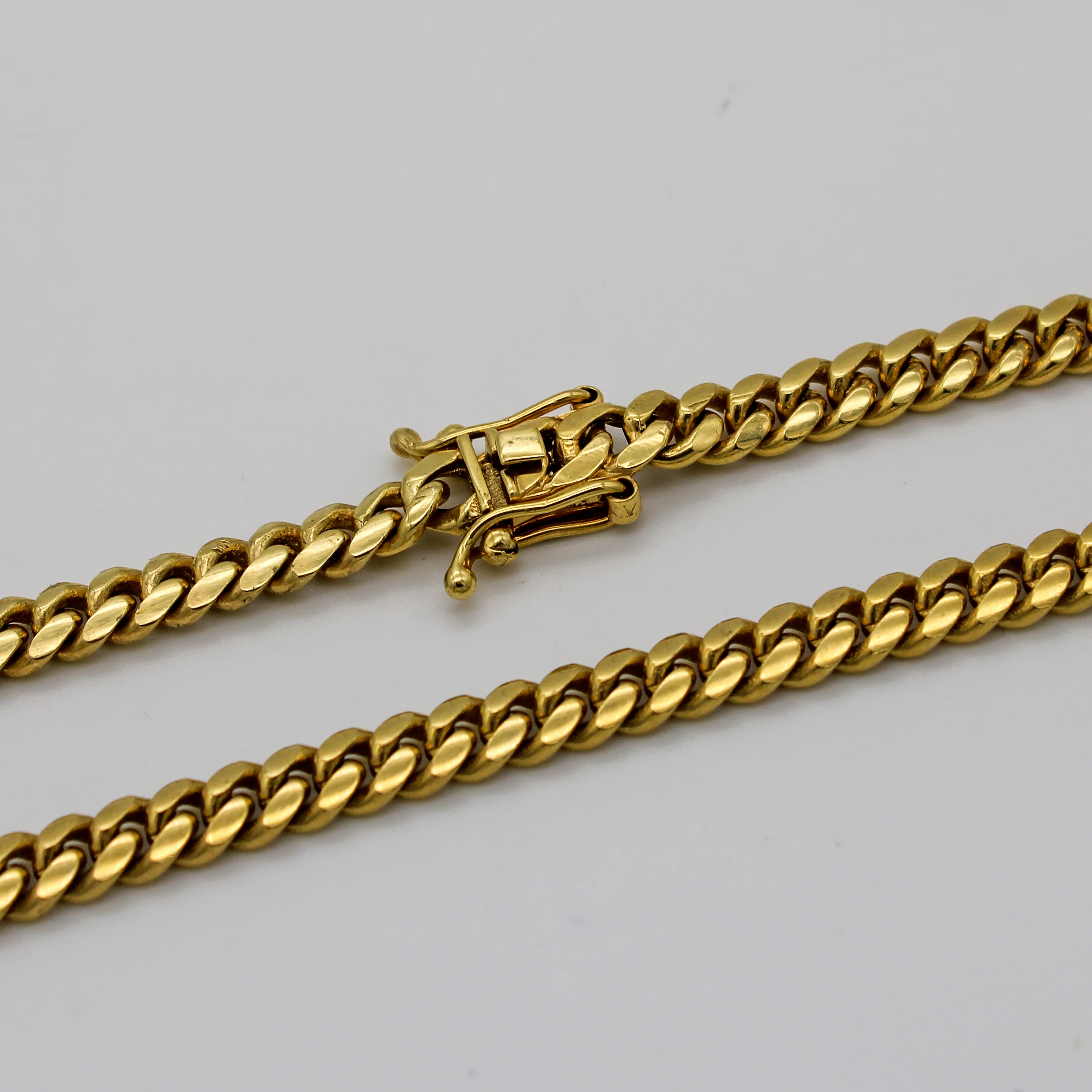 10K Solid Yellow Gold Cuban Link Chain From 3 mm to 5 mm - Image 11