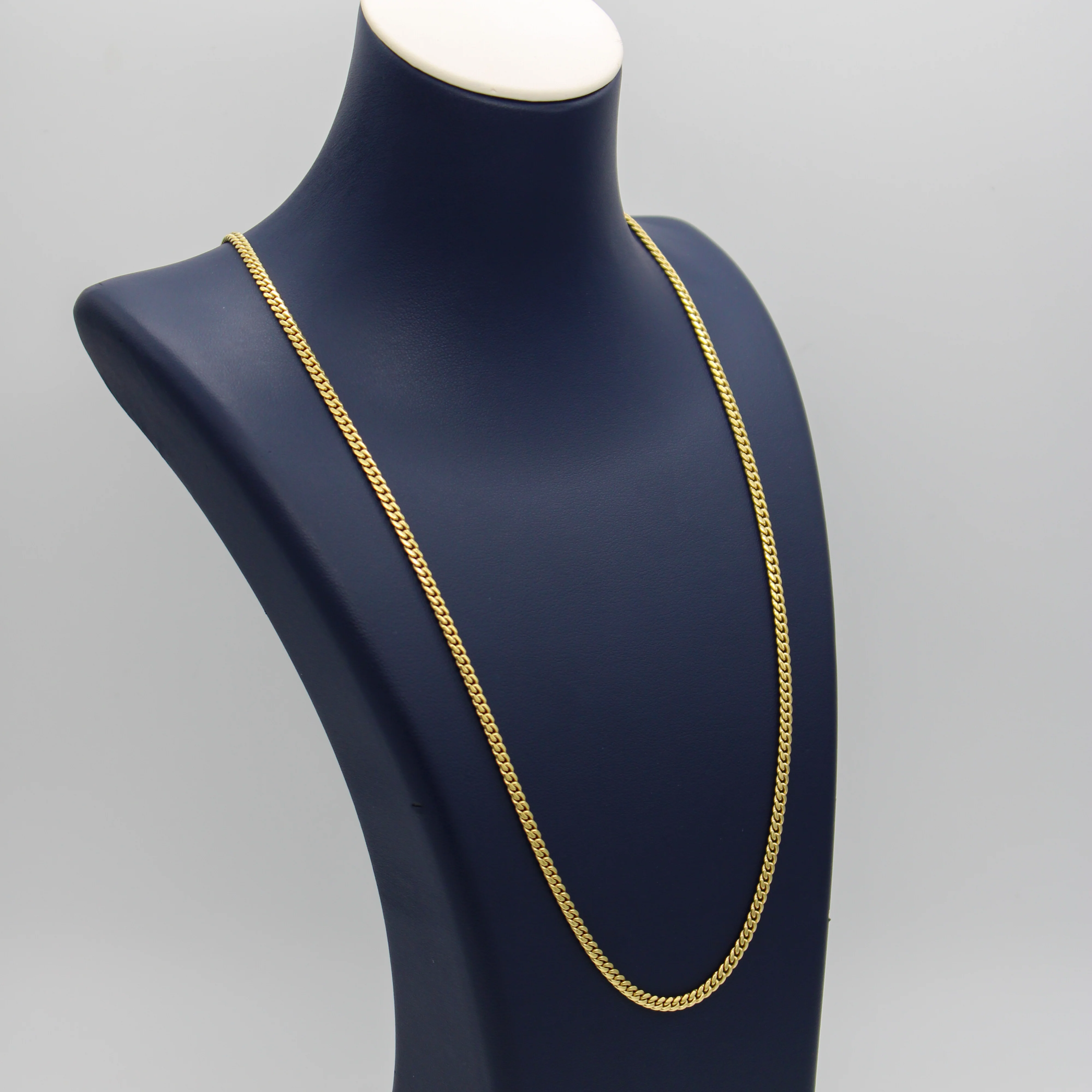 10K Solid Yellow Gold Cuban Link Chain From 3 mm to 5 mm - Image 5