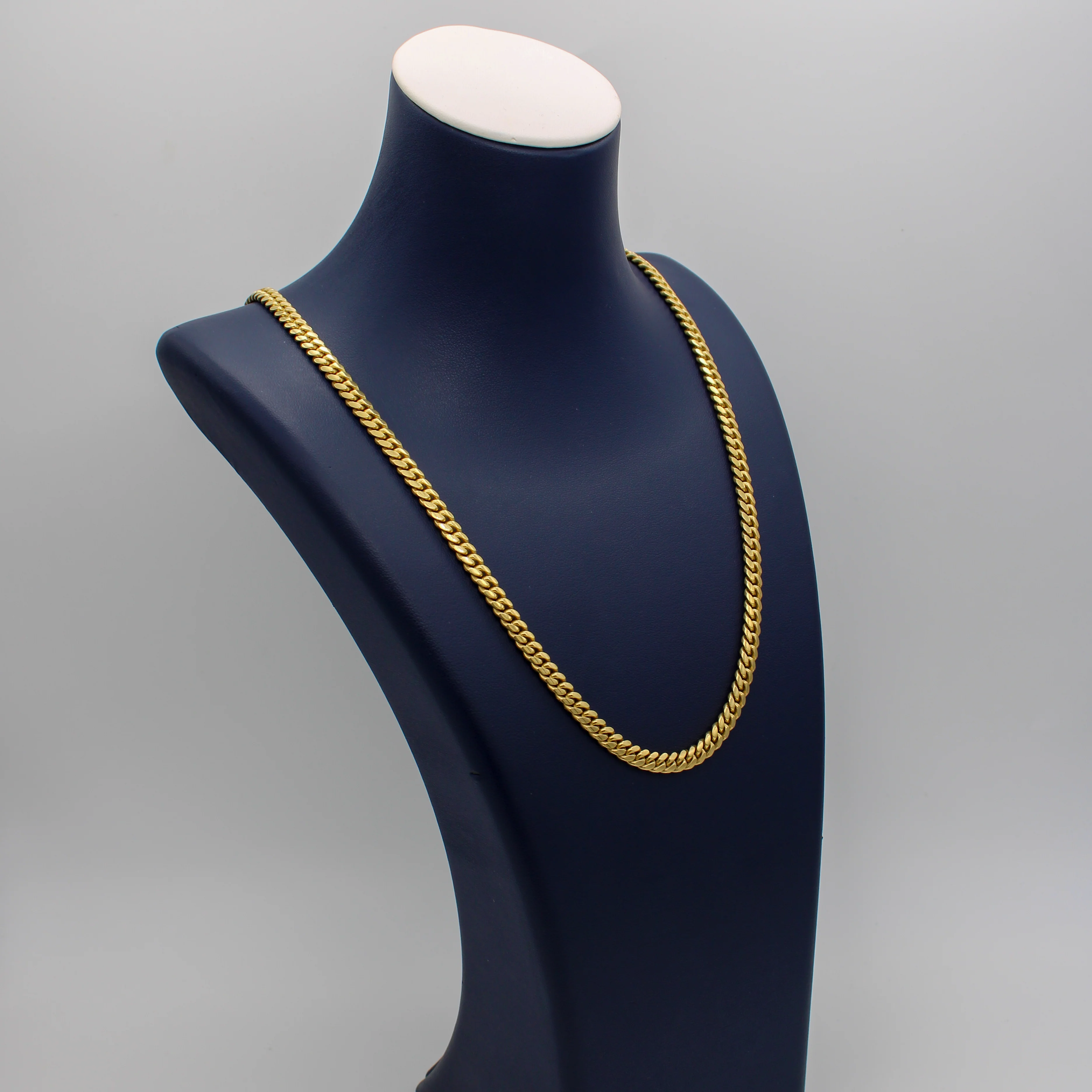 10K Solid Yellow Gold Cuban Link Chain From 3 mm to 5 mm - Image 9