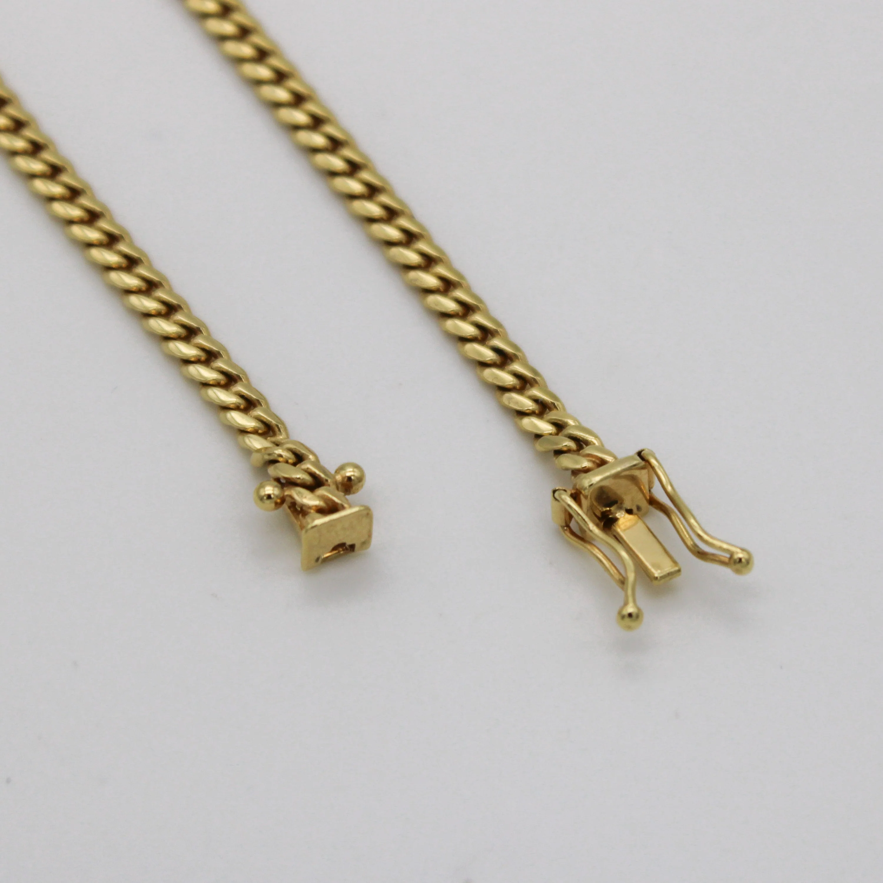 14K Solid Yellow Gold Cuban Link Chain From 3 mm to 5 mm - Image 6