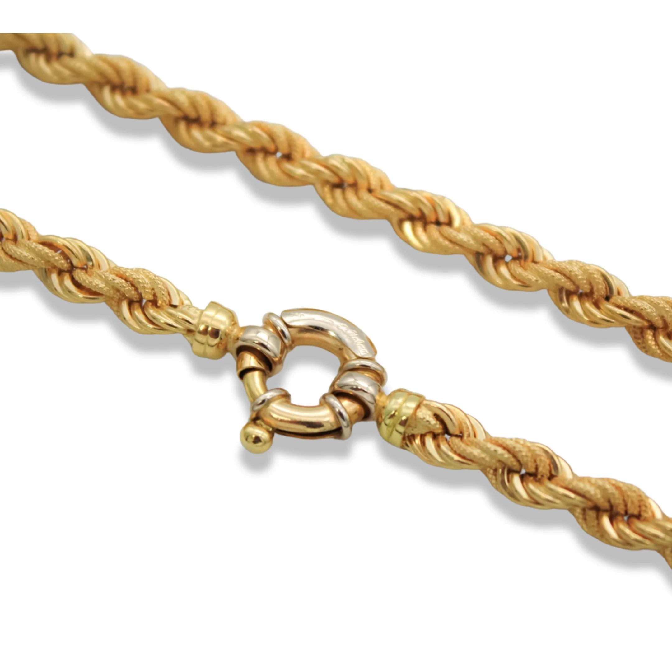 5 mm Rope Chain Necklace In 18K Yellow Semi-Hollow Gold - Image 3