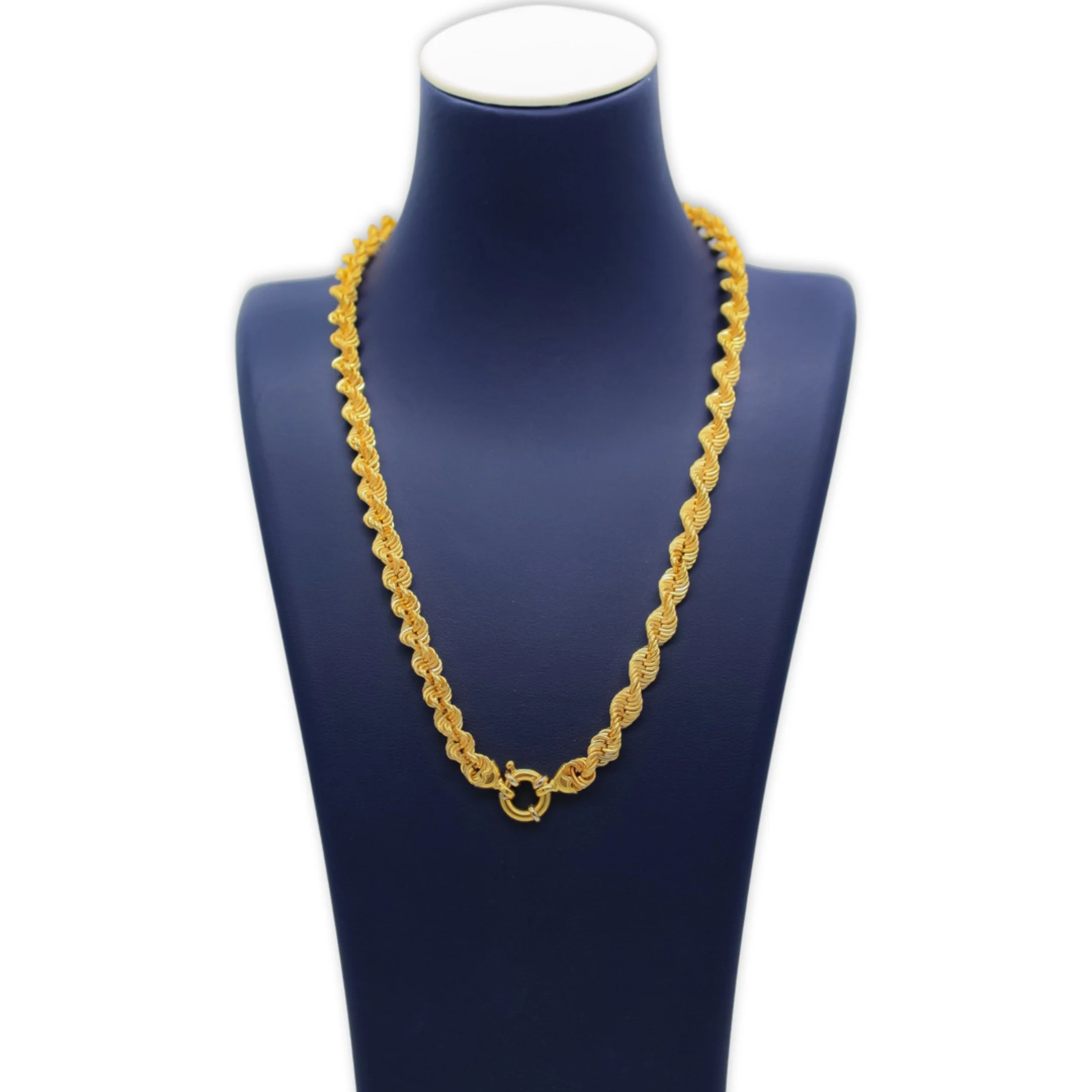 7 mm Rope Link Chain In 18K Yellow Semi Solid Gold - Image 4