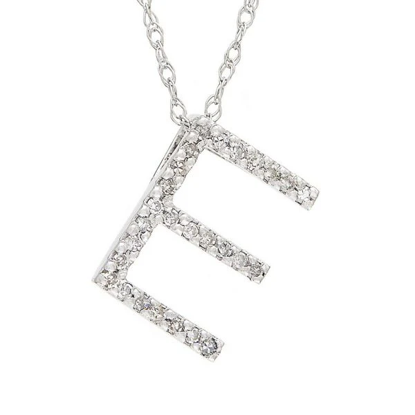 All Diamond Letter Charm Necklace, Big: A-Z - Image 11