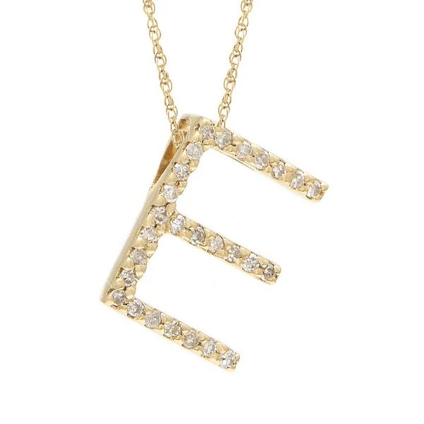 All Diamond Letter Charm Necklace, Big: A-Z - Image 12