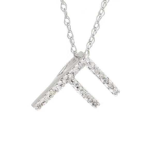 All Diamond Letter Charm Necklace, Big: A-Z - Image 13