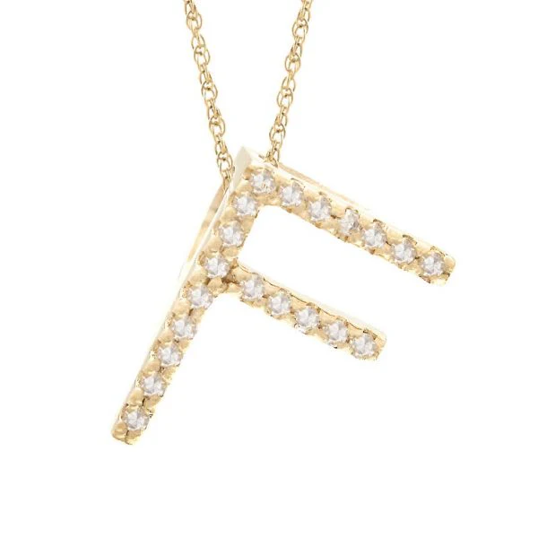 All Diamond Letter Charm Necklace, Big: A-Z - Image 14