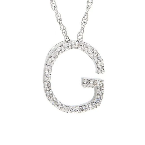 All Diamond Letter Charm Necklace, Big: A-Z - Image 15