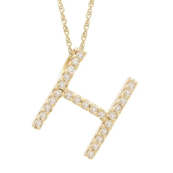 All Diamond Letter Charm Necklace, Big: A-Z - Image 18