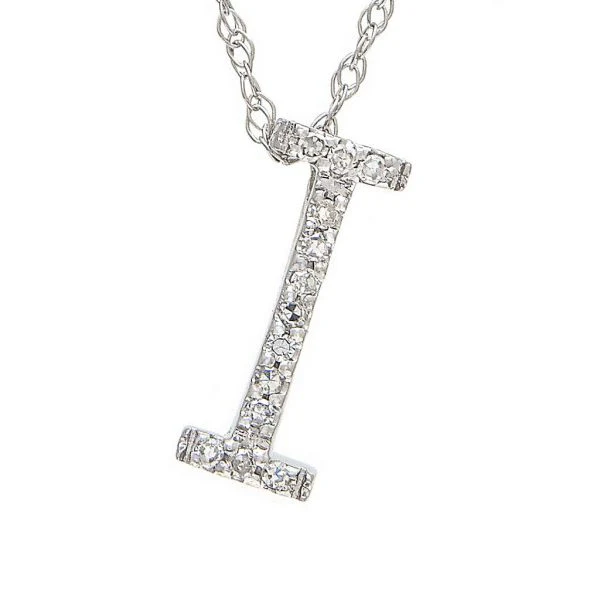 All Diamond Letter Charm Necklace, Big: A-Z - Image 19