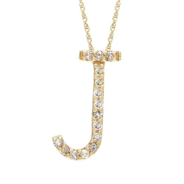 All Diamond Letter Charm Necklace, Big: A-Z - Image 22