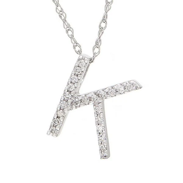 All Diamond Letter Charm Necklace, Big: A-Z - Image 23