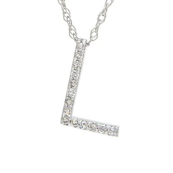 All Diamond Letter Charm Necklace, Big: A-Z - Image 25