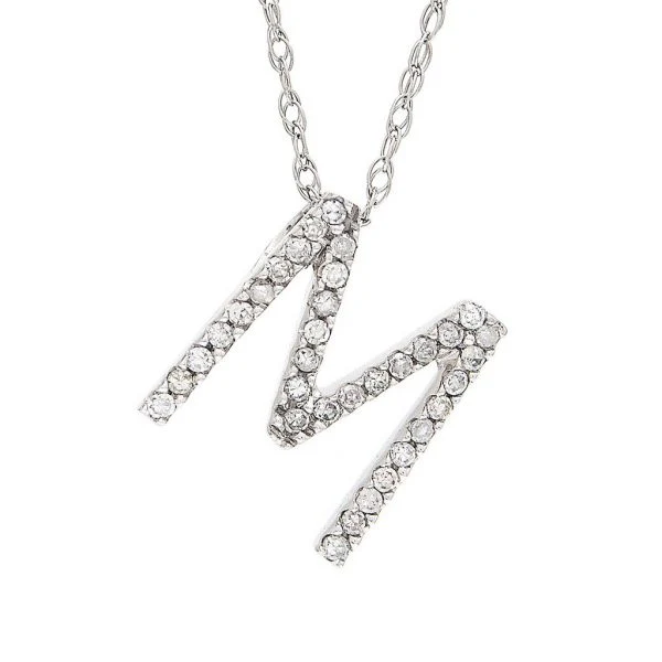 All Diamond Letter Charm Necklace, Big: A-Z - Image 27