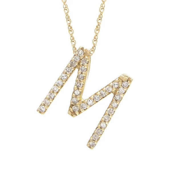 All Diamond Letter Charm Necklace, Big: A-Z - Image 28