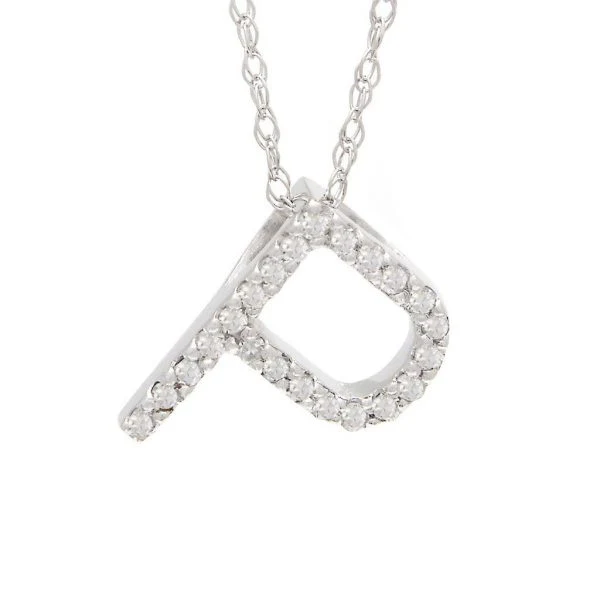 All Diamond Letter Charm Necklace, Big: A-Z - Image 33