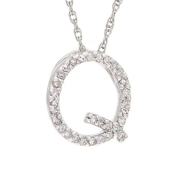 All Diamond Letter Charm Necklace, Big: A-Z - Image 35
