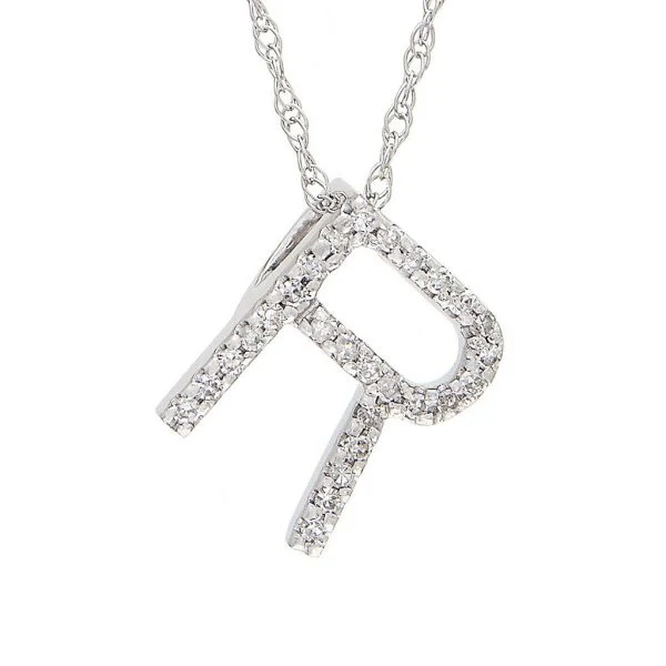 All Diamond Letter Charm Necklace, Big: A-Z - Image 37