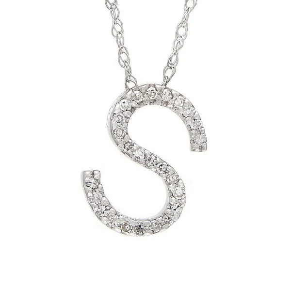 All Diamond Letter Charm Necklace, Big: A-Z - Image 39