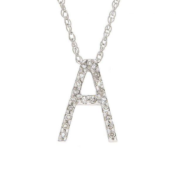 All Diamond Letter Charm Necklace, Big: A-Z - Image 4