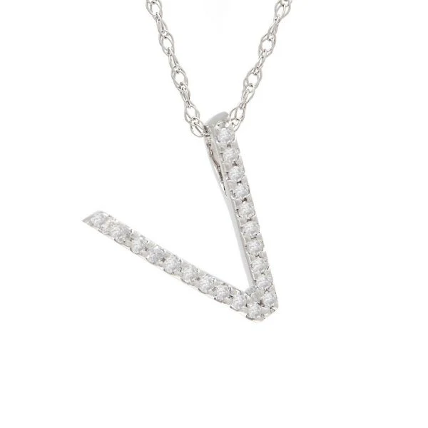 All Diamond Letter Charm Necklace, Big: A-Z - Image 45