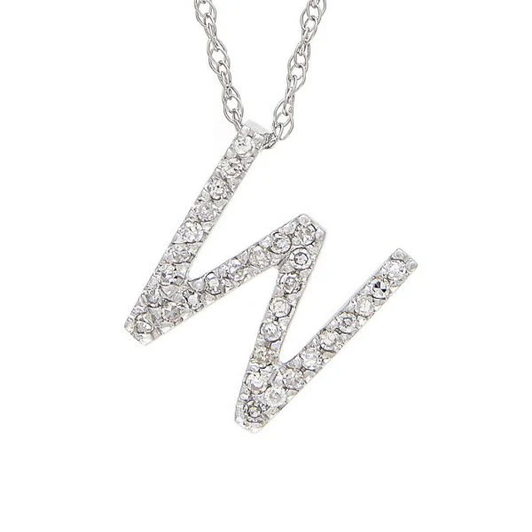 All Diamond Letter Charm Necklace, Big: A-Z - Image 47