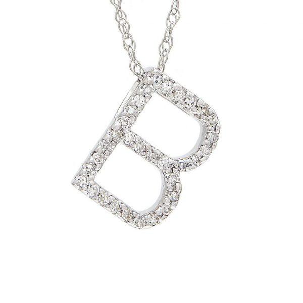 All Diamond Letter Charm Necklace, Big: A-Z - Image 5
