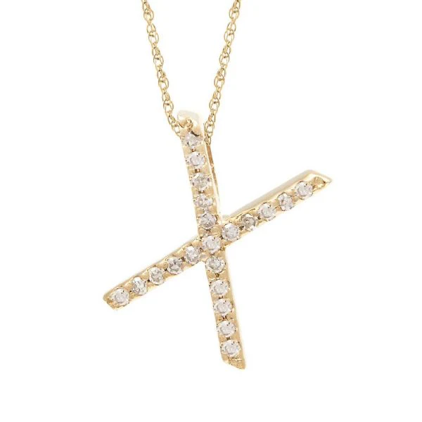 All Diamond Letter Charm Necklace, Big: A-Z - Image 50