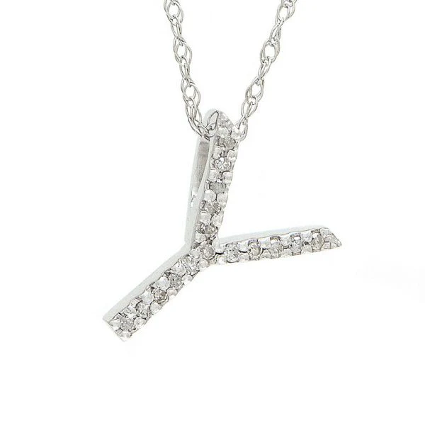All Diamond Letter Charm Necklace, Big: A-Z - Image 51