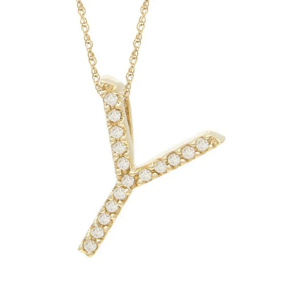 All Diamond Letter Charm Necklace, Big: A-Z - Image 52