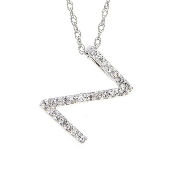 All Diamond Letter Charm Necklace, Big: A-Z - Image 53