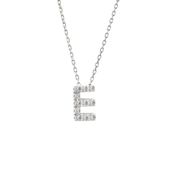 All Diamond Letter Charm Necklace: A-Z - Image 10
