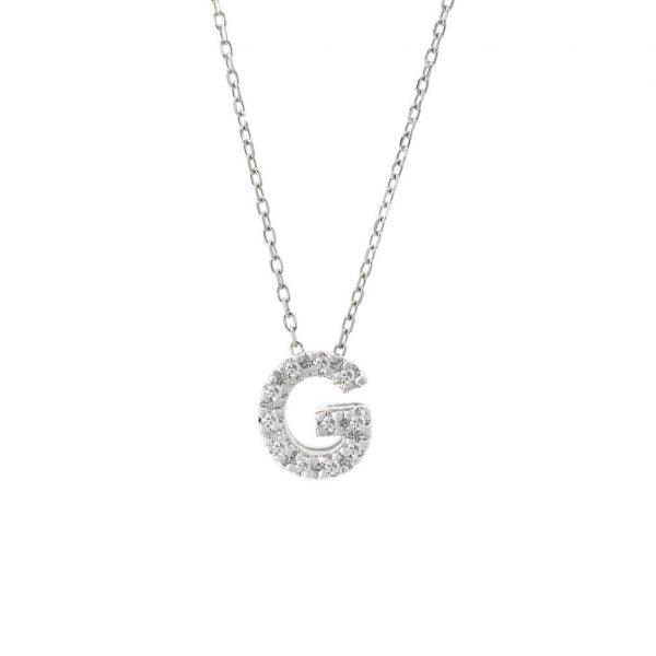 All Diamond Letter Charm Necklace: A-Z - Image 14