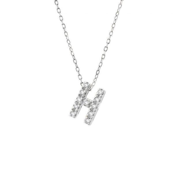 All Diamond Letter Charm Necklace: A-Z - Image 16