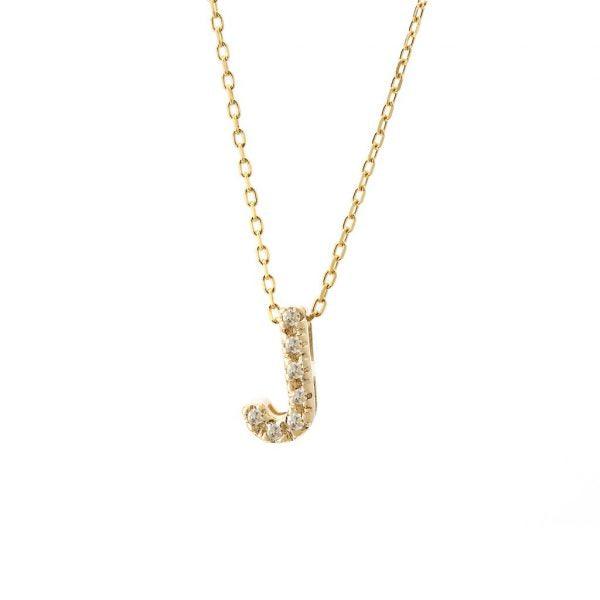 All Diamond Letter Charm Necklace: A-Z - Image 21