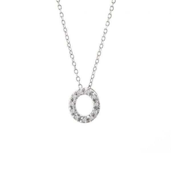 All Diamond Letter Charm Necklace: A-Z - Image 30