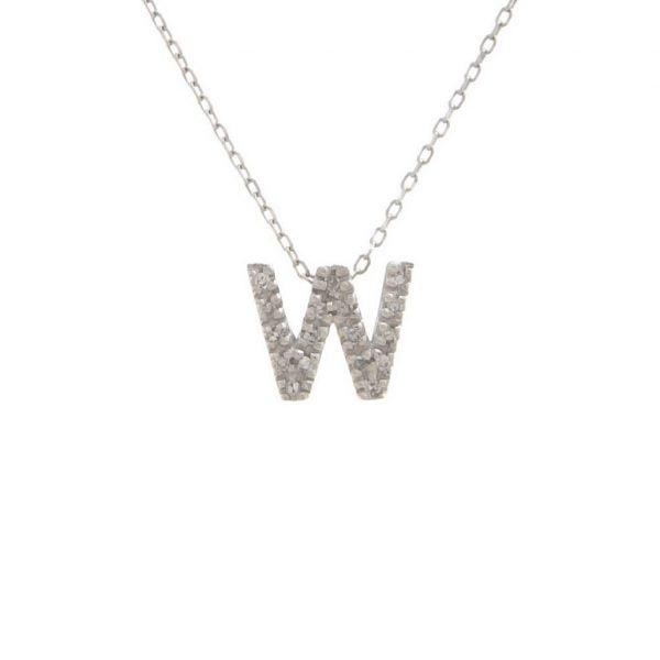 All Diamond Letter Charm Necklace: A-Z - Image 46