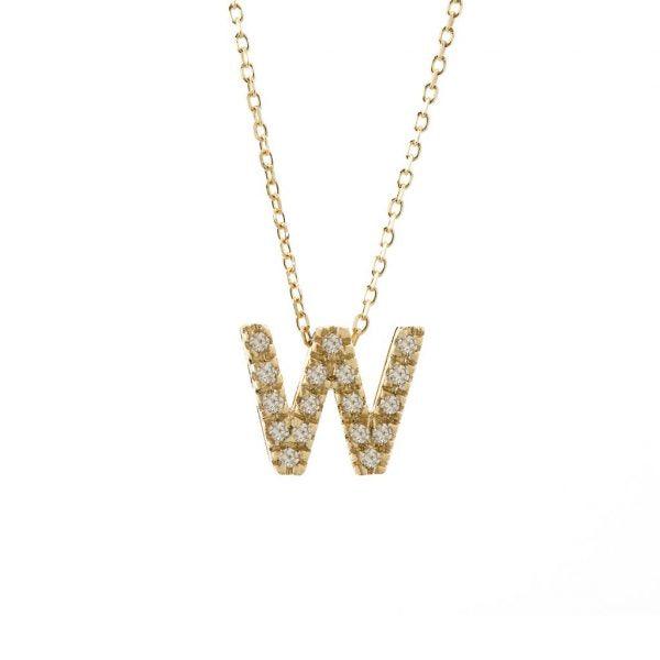 All Diamond Letter Charm Necklace: A-Z - Image 47