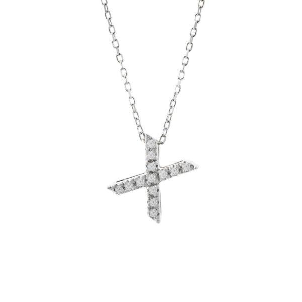 All Diamond Letter Charm Necklace: A-Z - Image 48