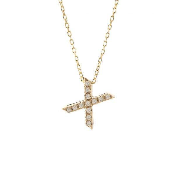All Diamond Letter Charm Necklace: A-Z - Image 49