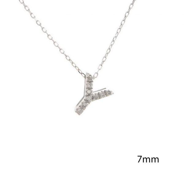 All Diamond Letter Charm Necklace: A-Z - Image 50