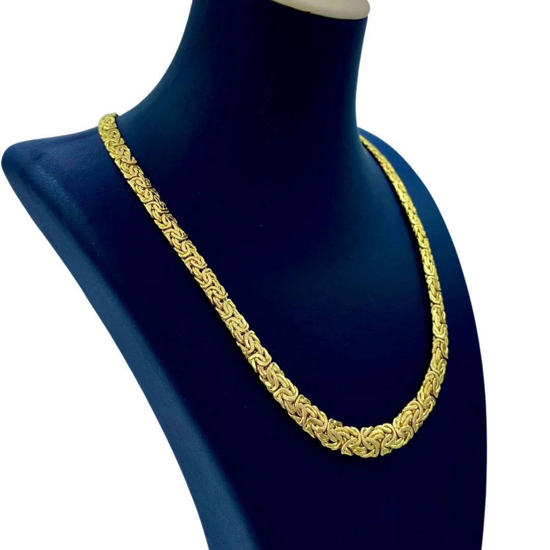 Women's Byzantine Necklace In 14K Fancy Italian Yellow Gold - Image 4