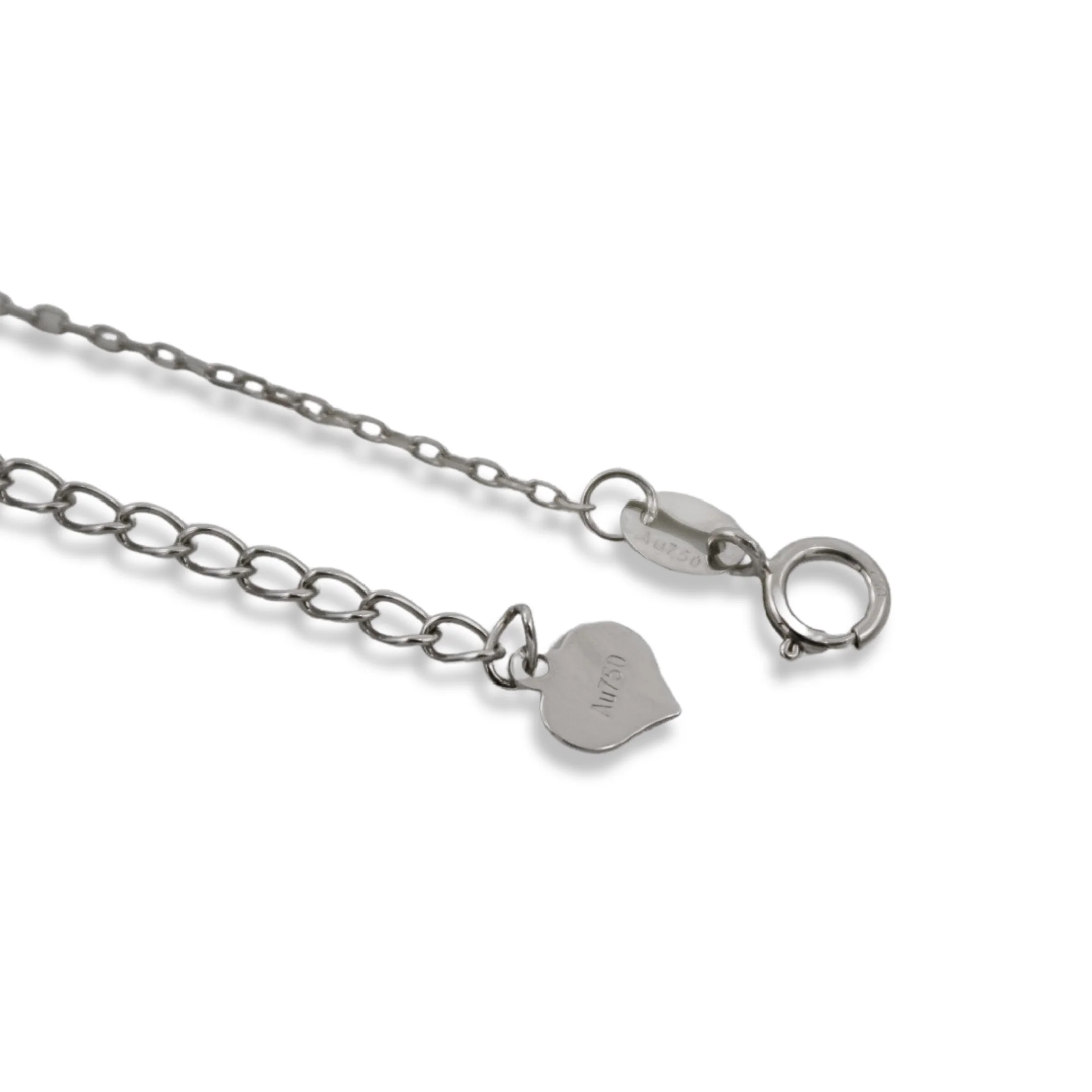 Diamond Butterfly Charm Necklace In 18K White Gold - Image 5