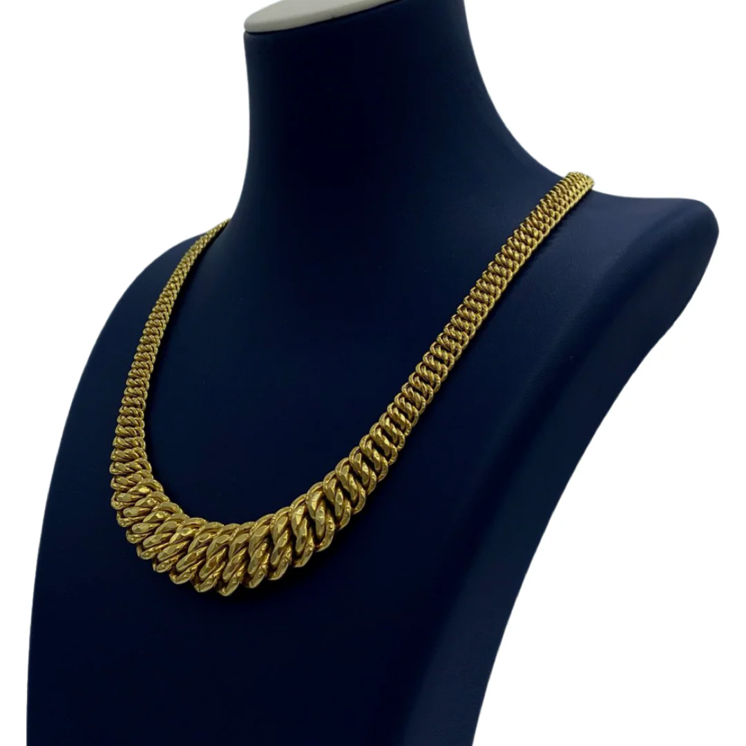 Fancy Italian Link Necklace Set with Princess Cut Style - Image 3